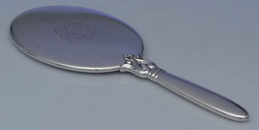 Royal Danish (Sterling, Hollowware) Mirror with Handle by International Silver-1