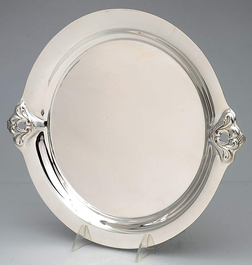 Royal Danish (Sterling, Hollowware) 13" Round Tray by International Silver-1