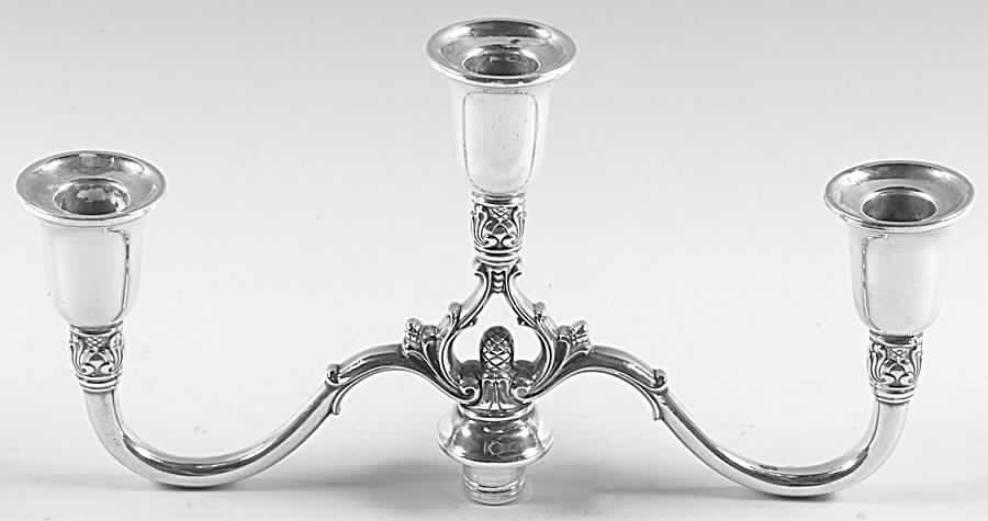 Royal Danish (Sterling, Hollowware) 3-Light Sterling Candelabra Branch by International Silver-1