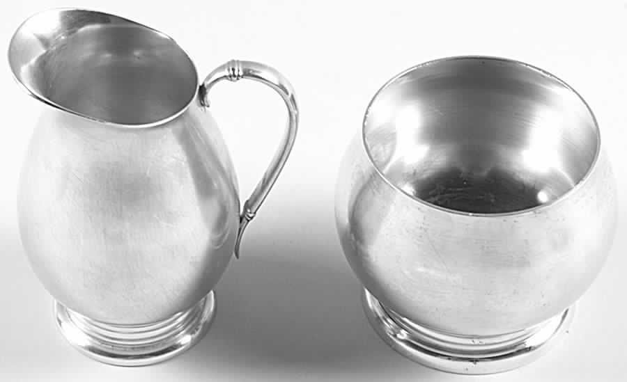 Royal Danish (Sterling, Hollowware) Mini Sterling Creamer and Open Sugar by International Silver-1