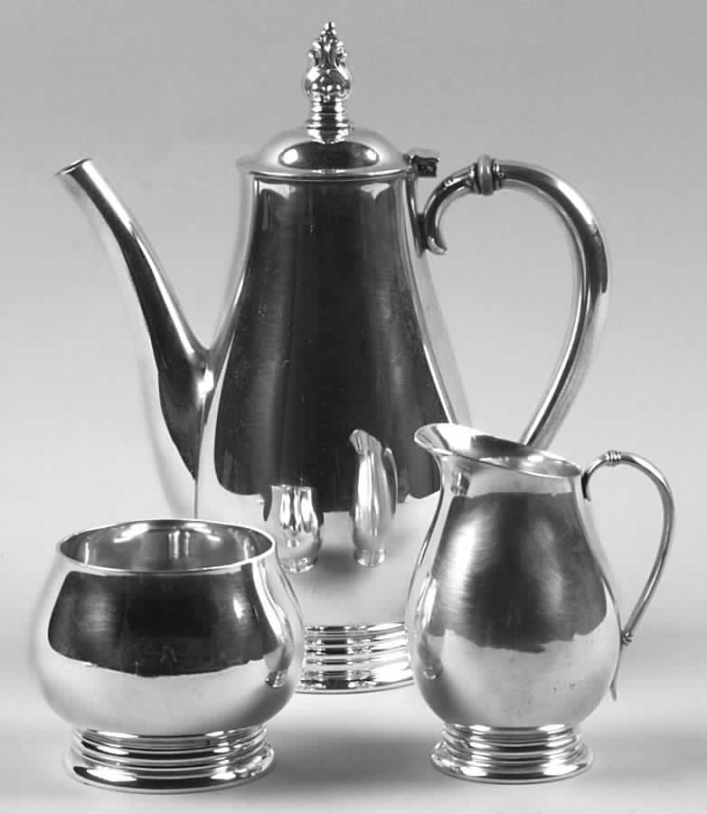 Royal Danish (Sterling, Hollowware) 3 Pc Demi Set-(SCPM, SCRM, SSUOM) by International Silver-1