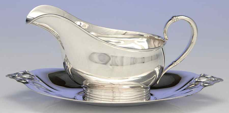 Royal Danish (Sterling, Hollowware) Gravy Boat & Underplate by International Silver-1