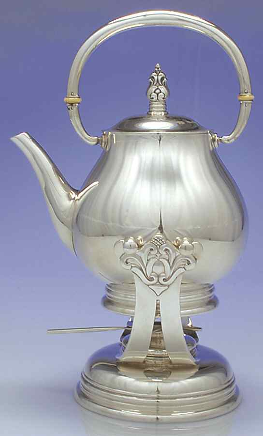 Royal Danish (Sterling, Hollowware) Kettle, Stand & Burner by International Silver-1