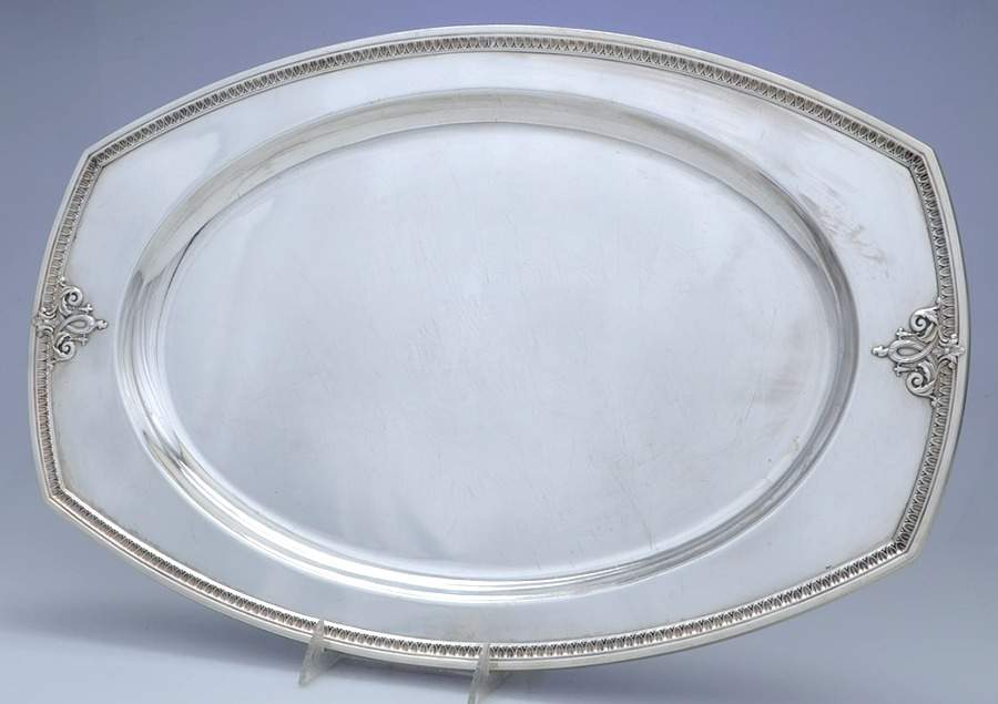 Trianon (Sterling, Hollowware) Medium Sterling Meat Plate No Well by International Silver-1