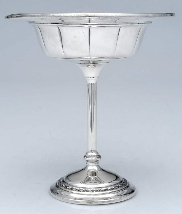 Wedgwood (Sterling, Hollowware, Geometric Base) Round Compote (Height X Width) by International Silver-1