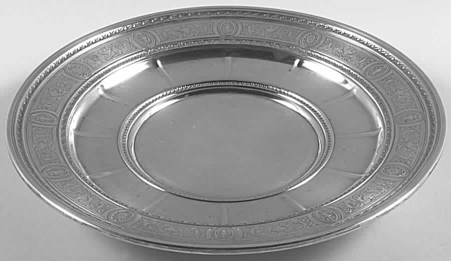 Wedgwood (Sterling, Hollowware, Geometric Base) 11" Footed Cake Plate by International Silver-1
