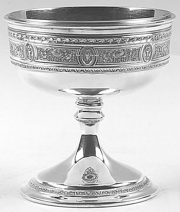 Wedgwood (Sterling, Hollowware, Geometric Base) Low Sherbet by International Silver-1