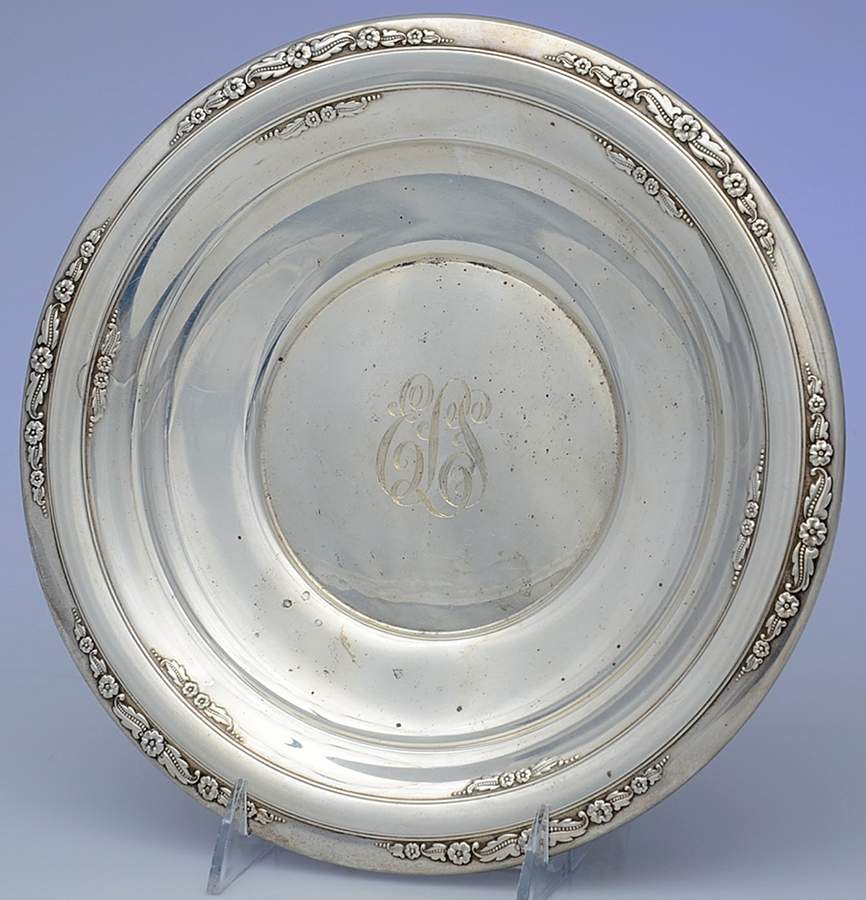 Courtship (Sterling, 1936, Hollowware) 10" Sandwich Plate by International Silver-1