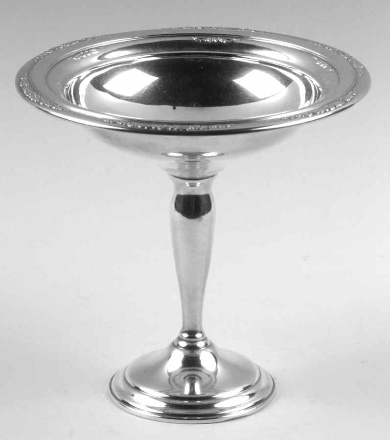 Courtship (Sterling, 1936, Hollowware) Weighted Round Compote (Height X Width) by International Silver-1