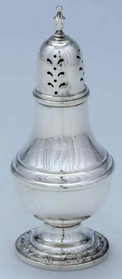 Wild Rose-New (Sterling, 1948, New, Hollowware) Weighted Salt Shaker by International Silver-1