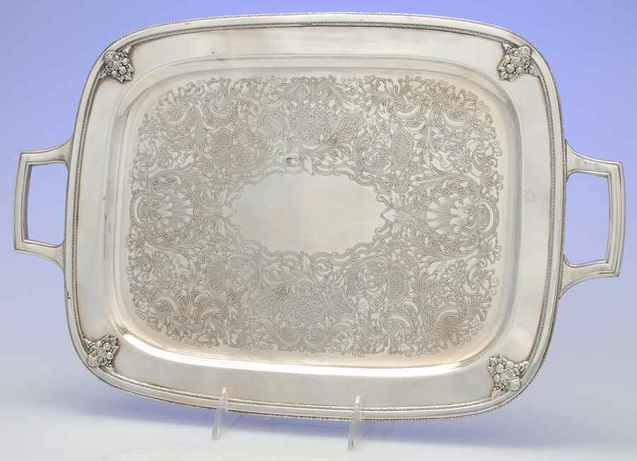 Adoration (Silverplate, Hollowware) 14" Waiter Tray by International Silver-1