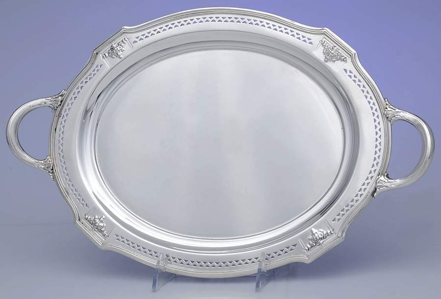 Ambassador (Silverplate, Hollowware) 13" Oval Serving Platter by International Silver-1