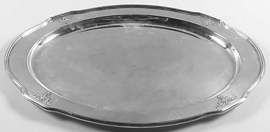 Ambassador (Silverplate, Hollowware) Large Plated Meat Platter No Well by International Silver-1