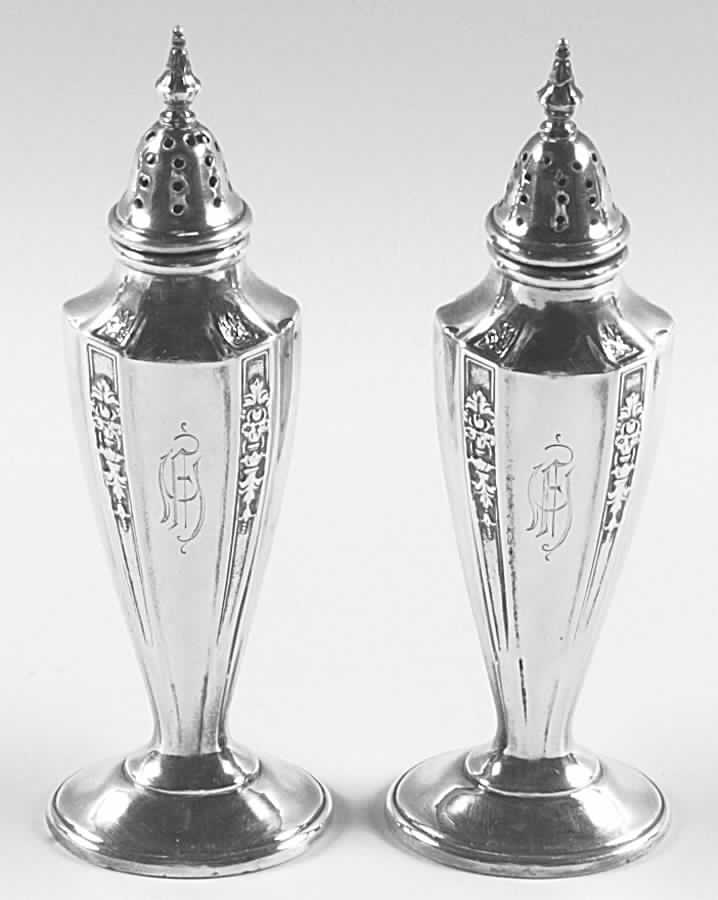 Ambassador (Silverplate, Hollowware) Salt & Pepper Set by International Silver-1