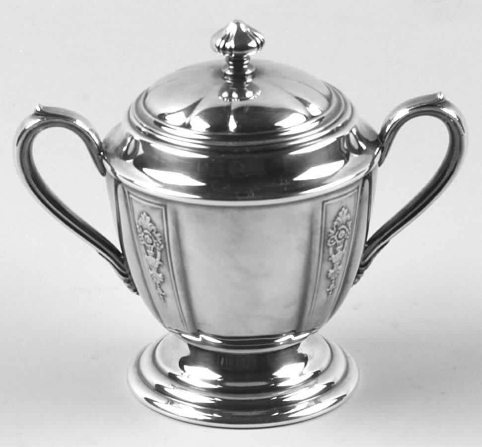 Ambassador (Silverplate, Hollowware) Mini Sugar Bowl & Lid by International Silver-1