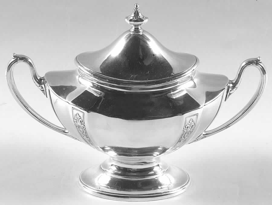 Ambassador (Silverplate, Hollowware) Sugar Bowl & Lid by International Silver-1