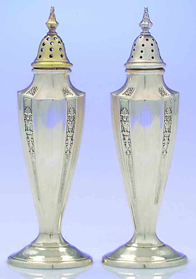 Ambassador (Silverplate, Hollowware) Salt & Pepper Set by International Silver-1