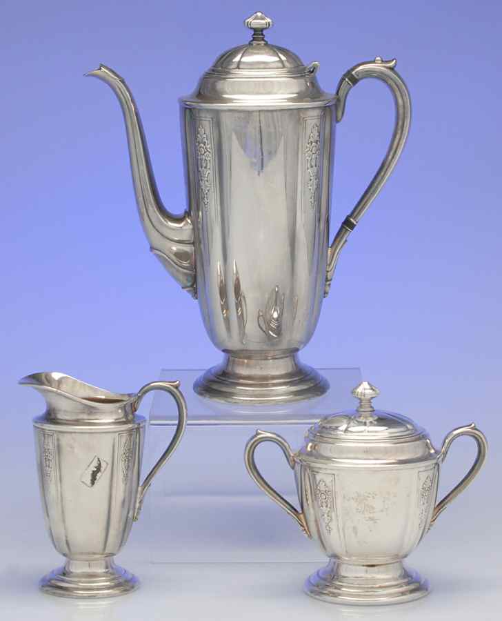 Ambassador (Silverplate, Hollowware) (3 Pc) Coffee Set (PCP,PCR,PSU) by International Silver-1