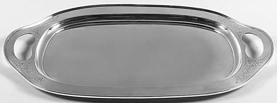 Ancestral (Silverplate, Hollowware) Medium Silverplate Waiter Tray by International Silver-1