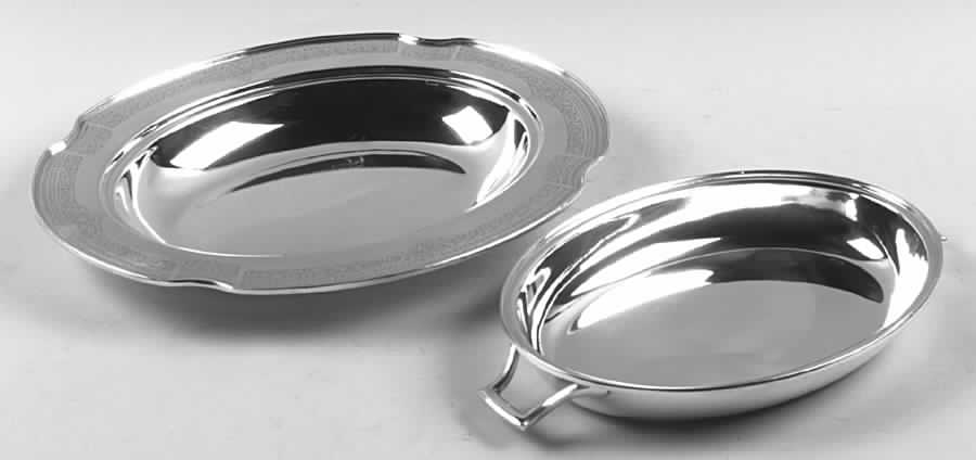 Ancestral (Silverplate, Hollowware) Double Vegetable Bowl by International Silver-1