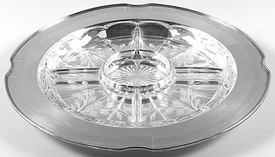 Ancestral (Silverplate, Hollowware) 5 Part Relish with Glass Liner(S) by International Silver-1