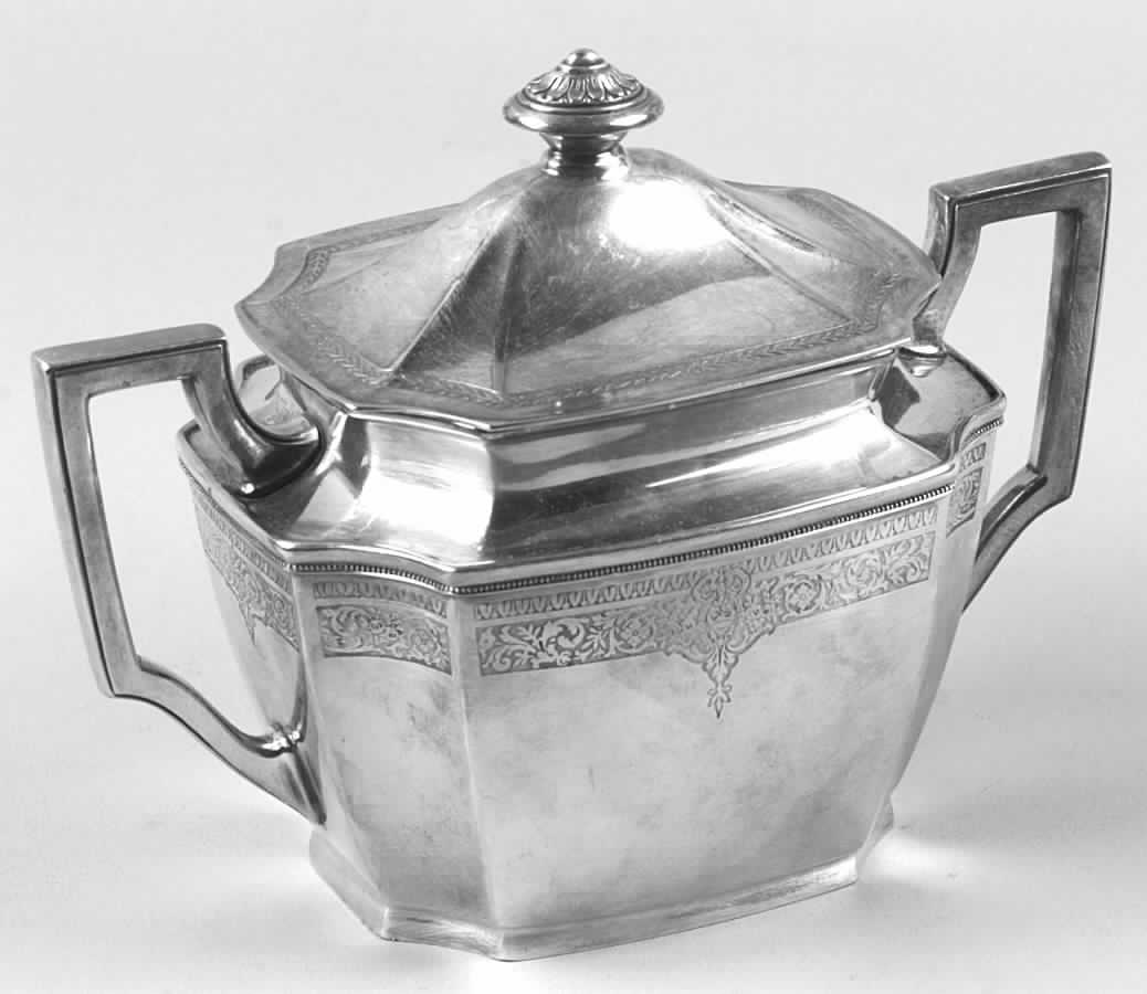 Ancestral (Silverplate, Hollowware) Sugar Bowl & Lid by International Silver-1