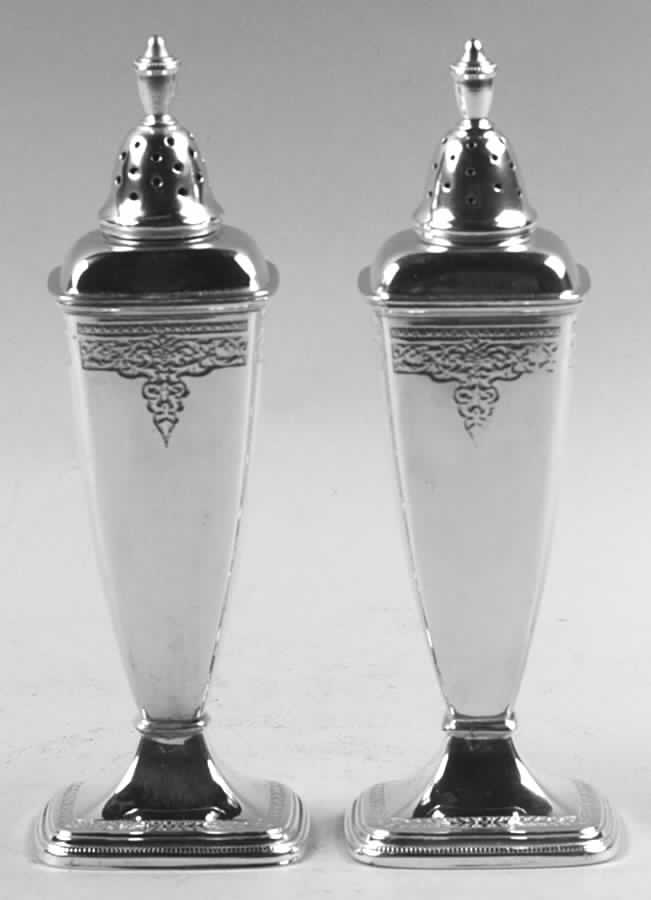 Ancestral (Silverplate, Hollowware) Salt & Pepper Set by International Silver-1