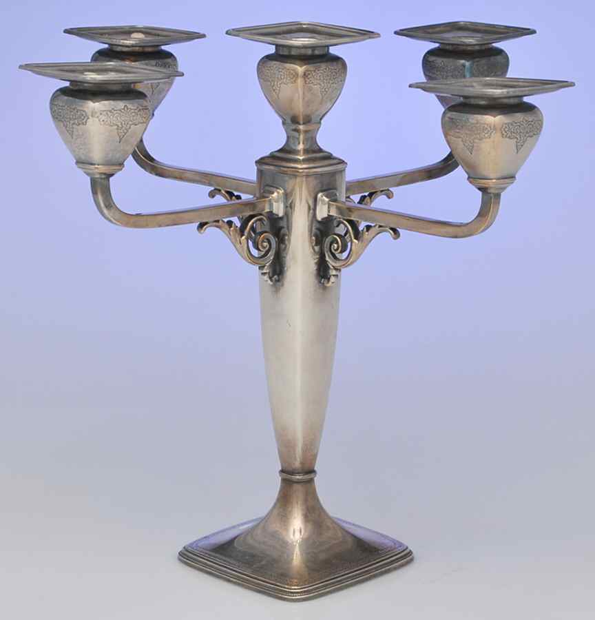 Ancestral (Silverplate, Hollowware) Large 5-Light Candelabra by International Silver-1