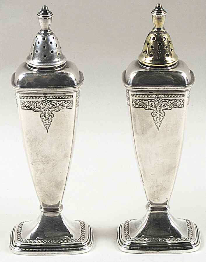 Ancestral (Silverplate, Hollowware) Salt & Pepper Set by International Silver-1