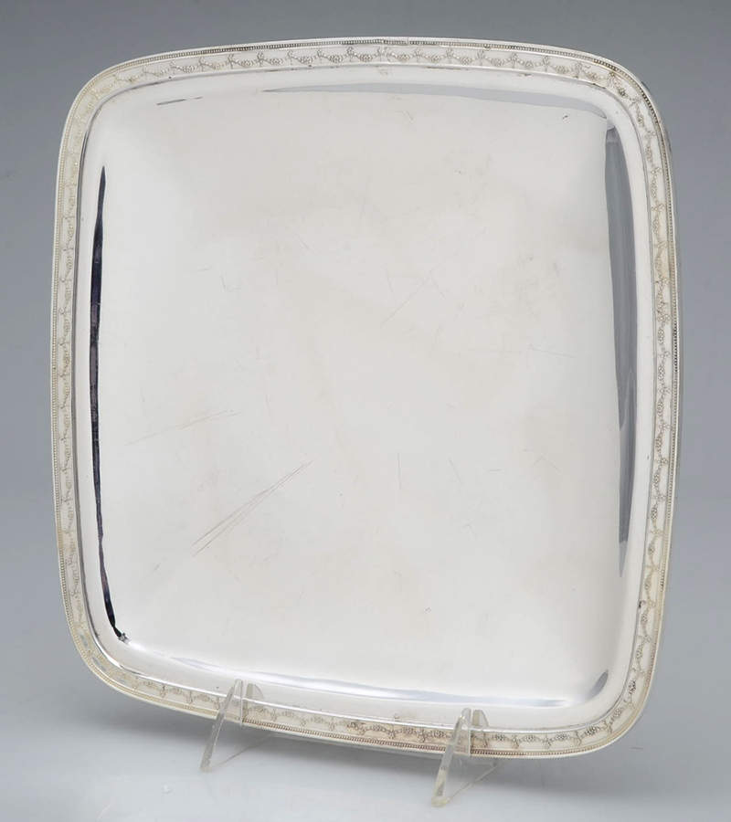 Anniversary (Silverplate, Hollowware) Silverplate Sandwich Plate by International Silver-1