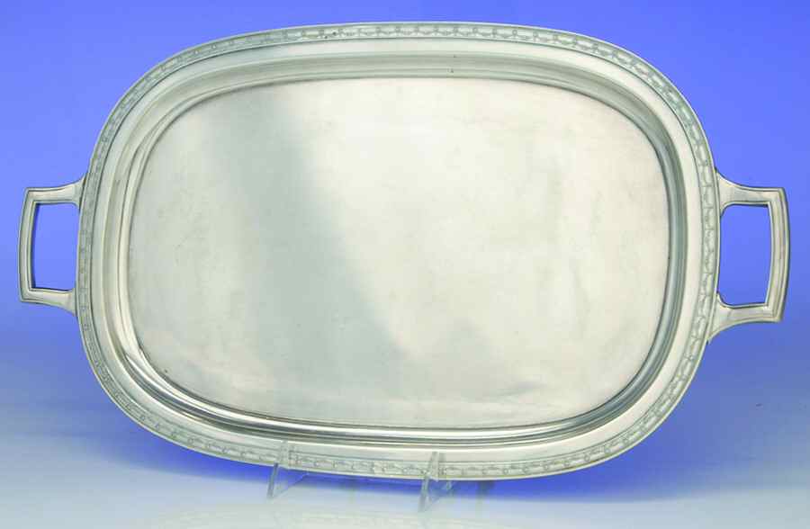 Anniversary (Silverplate, Hollowware) Small Silverplate Waiter Tray by International Silver-1