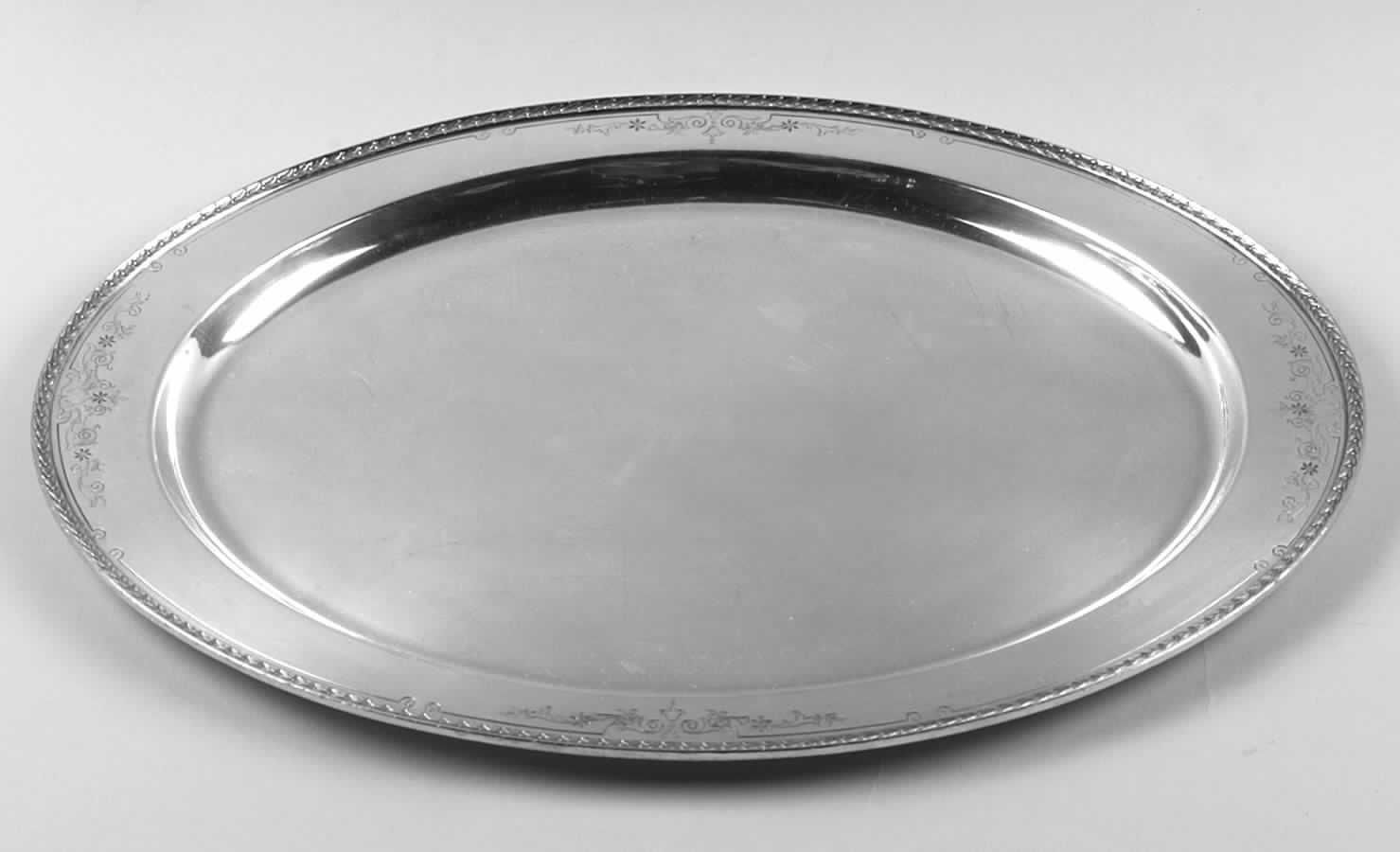 Argosy (Silverplate, Hollowware) Medium Plated Meat Platter No Well by International Silver-1