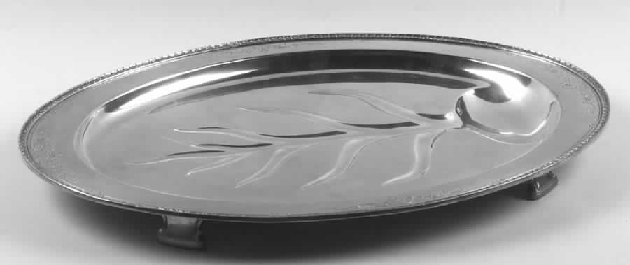 Argosy (Silverplate, Hollowware) Medium Plated Meat Platter with Well by International Silver-1