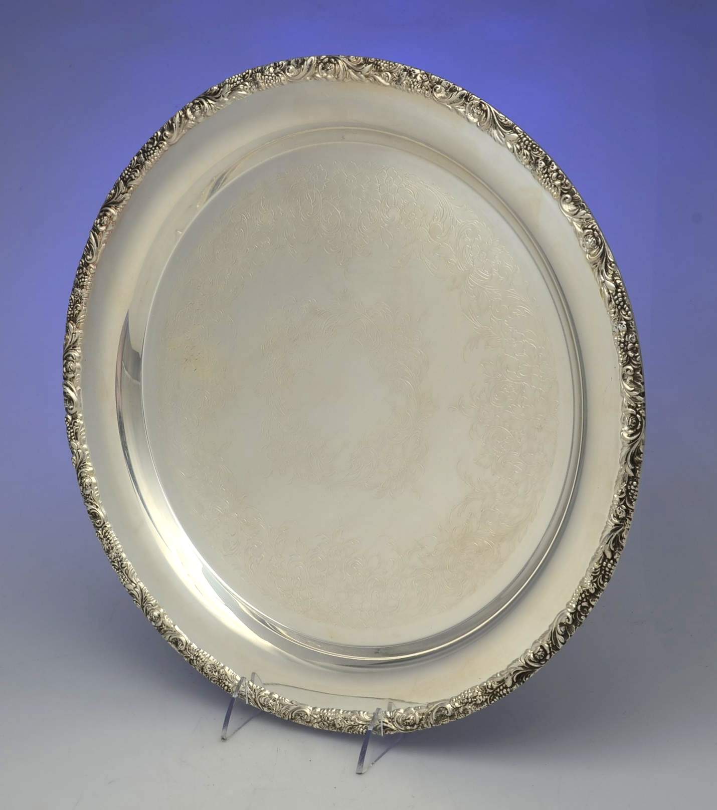 Beverly Manor (Silverplate, Hollowware) 15" Round Tray by International Silver-1