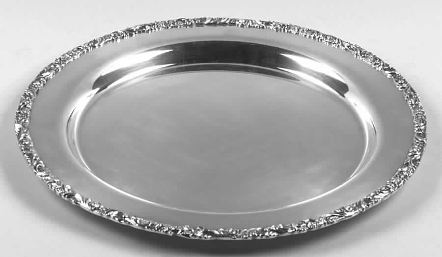 Beverly Manor (Silverplate, Hollowware) Medium Round Silverplate Tray by International Silver-1