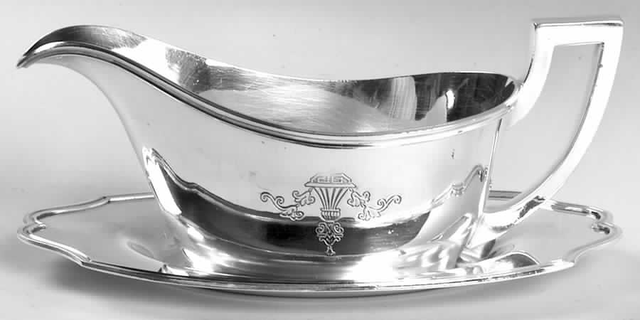 Century (Silverplate, Hollowware) Plated Gravy Boat & Underplate by International Silver-1