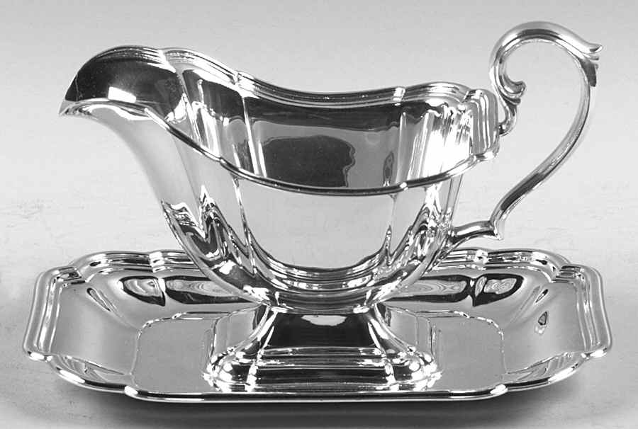 Chadwick (Silverplate, Hollowware) Plated Gravy Boat & Underplate by International Silver-1