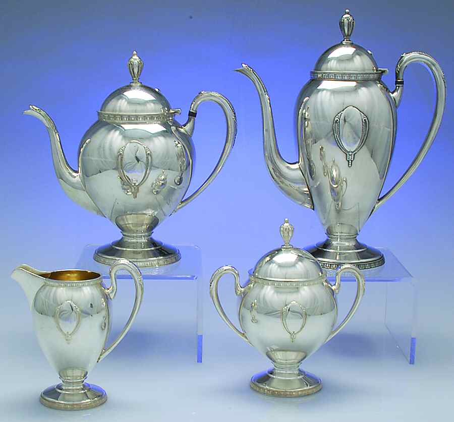 Charm (Silverplate, Hollowware) (4 Piece) Silverplate Tea Set by International Silver-1