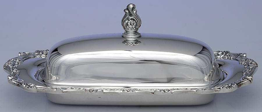 Countess (Silverplate, Hollowware) 1/4 Pound Covered Butter & Liner by International Silver-1