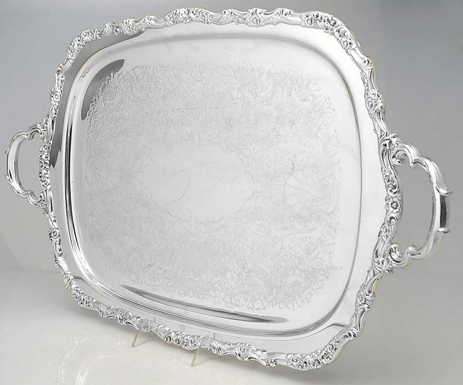 Countess (Silverplate, Hollowware) Medium Footed Waiter Tray by International Silver-1