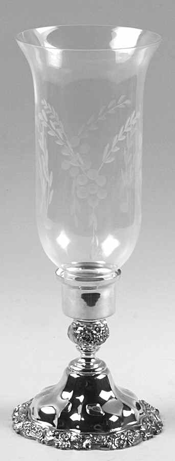 Countess (Silverplate, Hollowware) Plated Hurricane Lamp and Globe by International Silver-1
