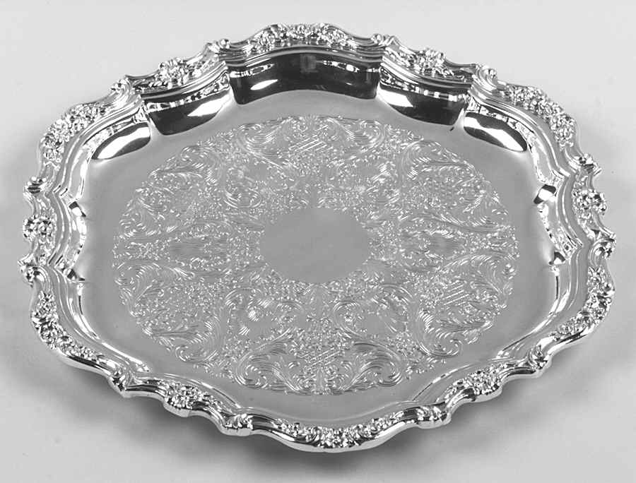 Countess (Silverplate, Hollowware) 14" Round Tray by International Silver-1