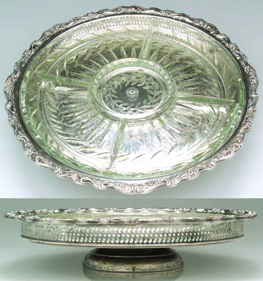 Countess (Silverplate, Hollowware) Lazy Susan with Liner by International Silver-1