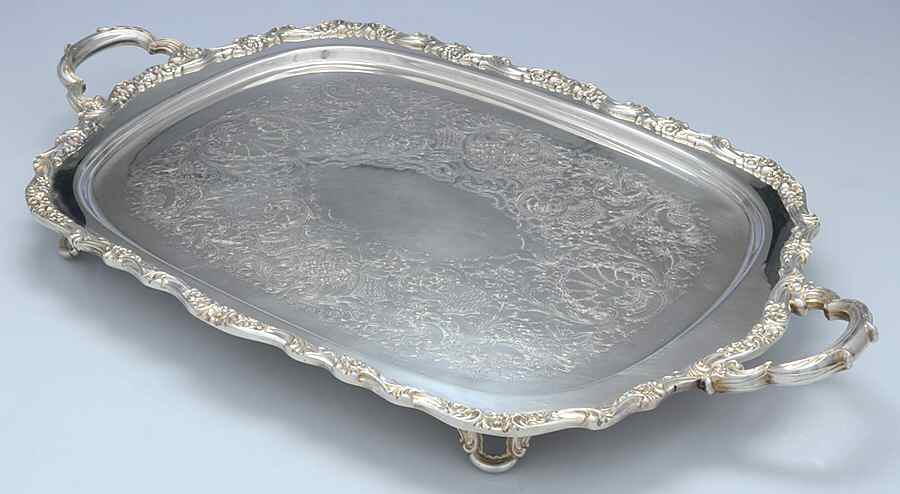 Countess (Silverplate, Hollowware) Medium Footed Waiter Tray by International Silver-1