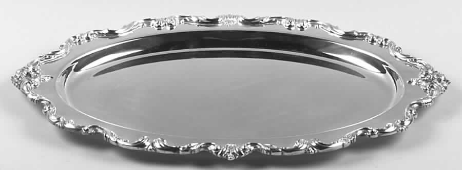 Du Barry (Silverplate, Hollowware) Medium Plated Meat Platter No Well by International Silver-1