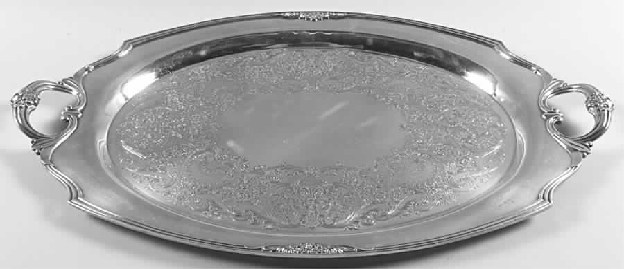 Eternally Yours (Silverplate, Hollowware) Large Silverplate Waiter Tray by International Silver-1