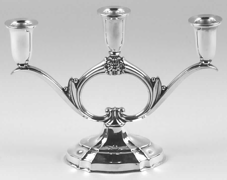 Eternally Yours (Silverplate, Hollowware) Small 3-Light Candelabra by International Silver-1
