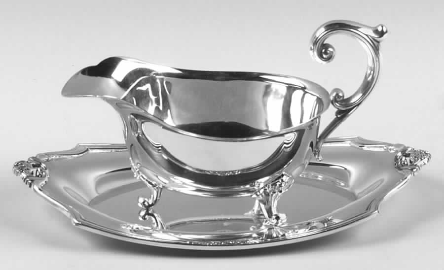 Eternally Yours (Silverplate, Hollowware) Plated Gravy Boat & Underplate by International Silver-1