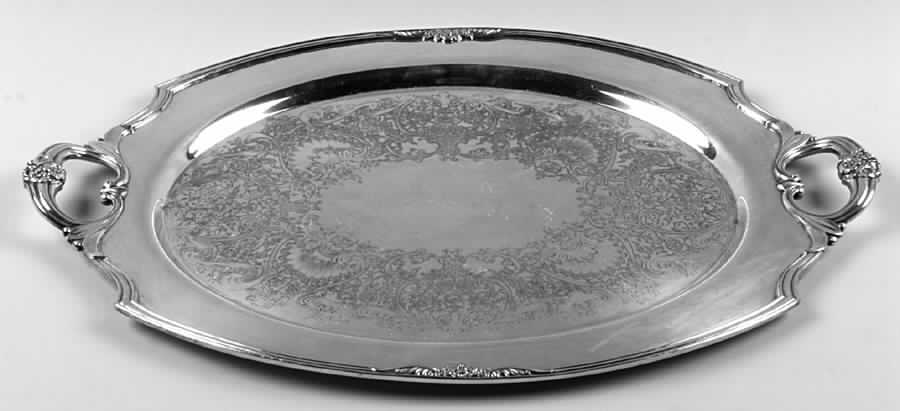 Eternally Yours (Silverplate, Hollowware) Medium Silverplate Waiter Tray by International Silver-1