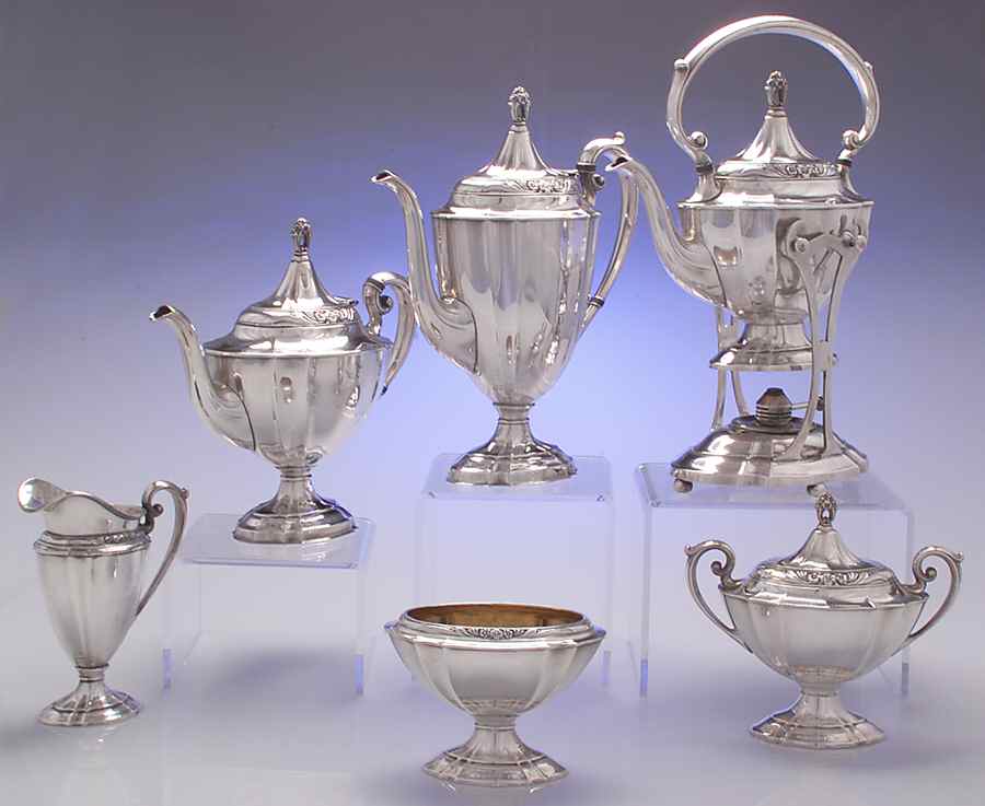 Eternally Yours (Silverplate, Hollowware) 6-Piece Plated Tea Set (Waste & Kettle) by International Silver-1
